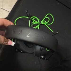 Razer Black and Neon Green Headset